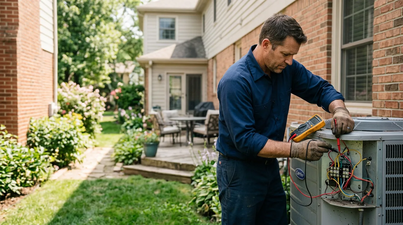 HVAC technician working near South English, IA